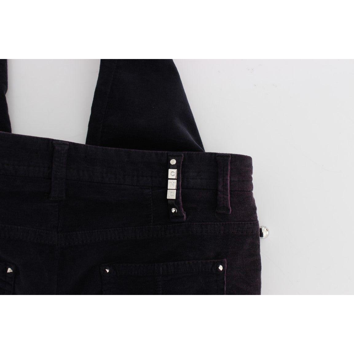 Costume National Purple Cropped Corduroys Jeans