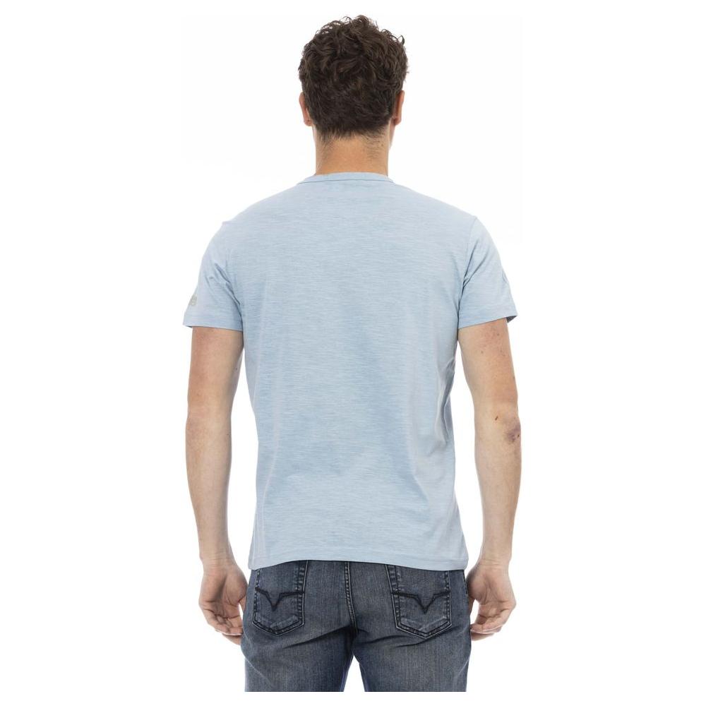Trussardi Action Light Blue Cotton Men T-Shirt