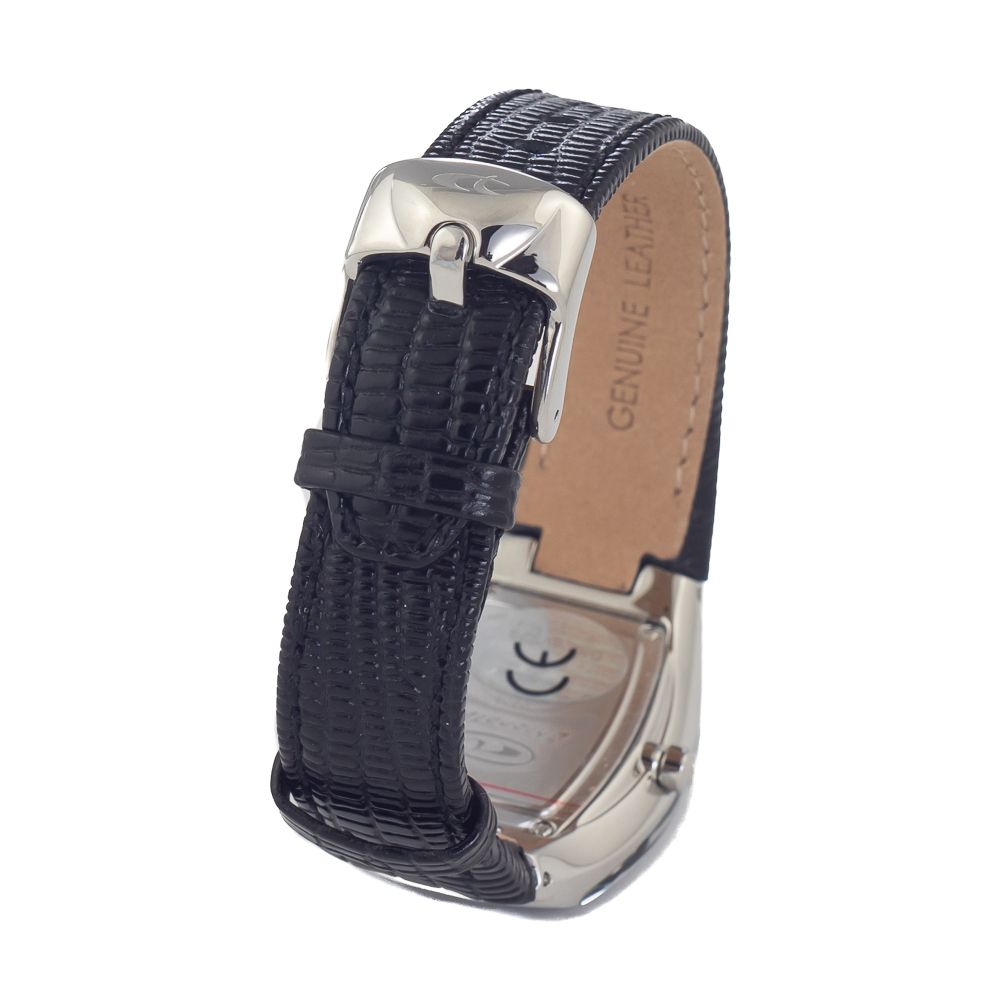 Chronotech Black Leather Dress Watch