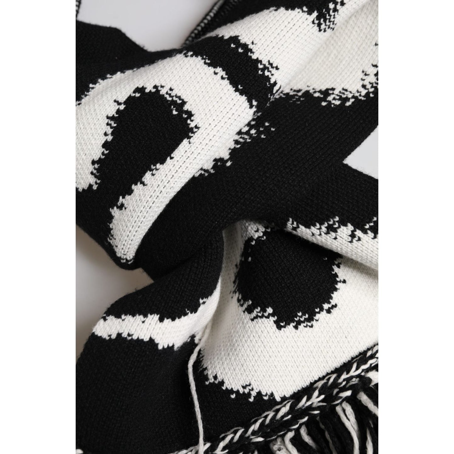 Dolce & Gabbana Black Logo Neck Warmer Wrap Men Shawl Scarf