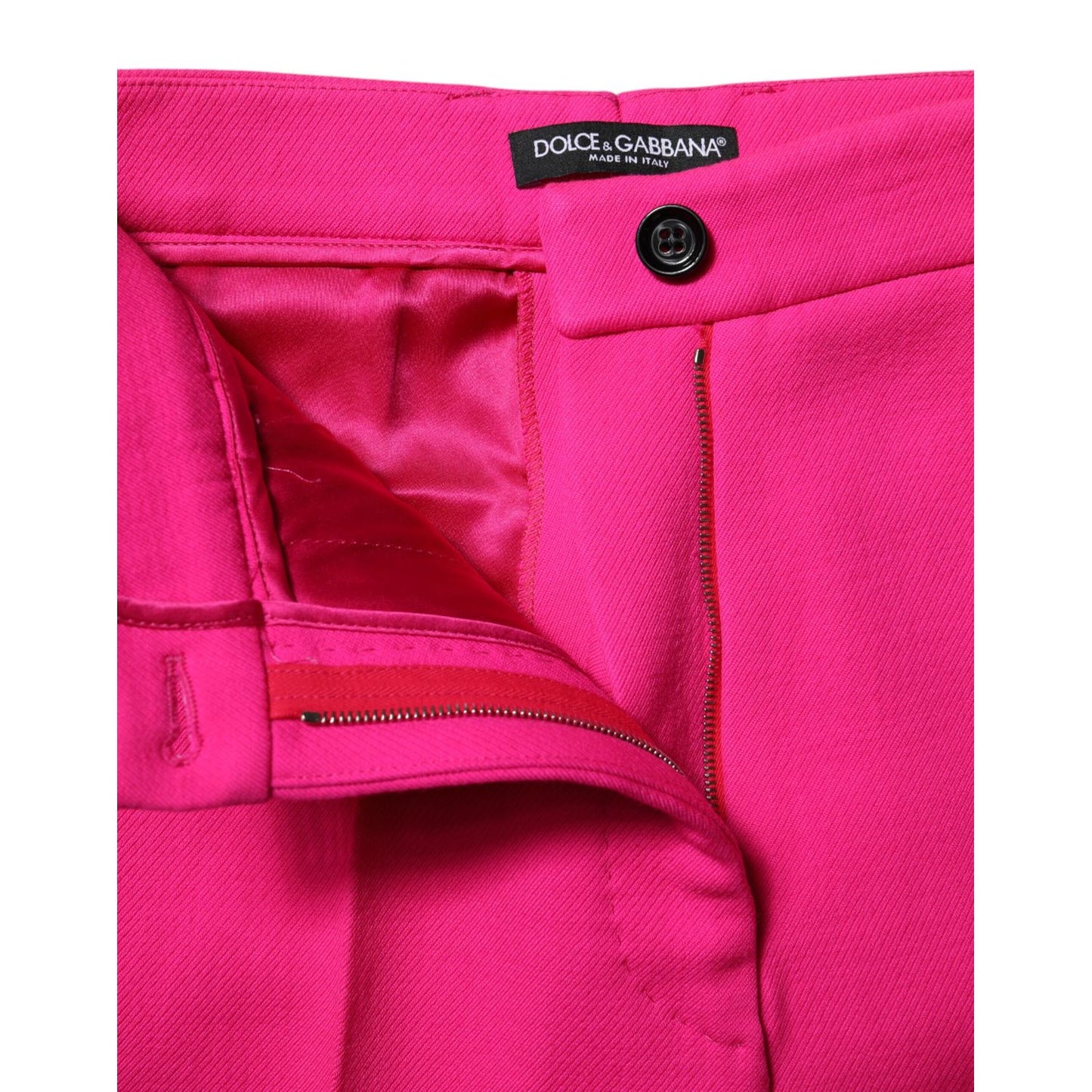 Dolce & Gabbana Fuchsia Pink HighWaist Tapered Trouser Pants