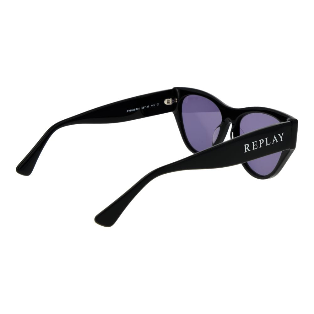 Replay Black Plastic Sunglasses 1728,67345776800,Accessories,Black,Glasses and Sunglasses - Accessories,New with tags,Replay,Sunglasses - Glasses and Sunglasses - Accessories,Women