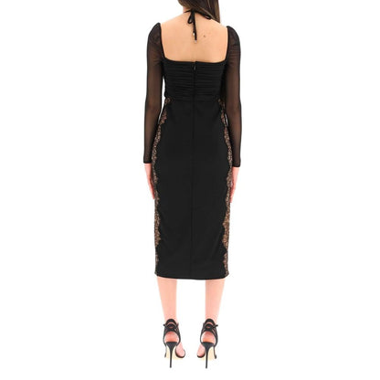 Self-Portrait Black Polyester Cocktail Dress