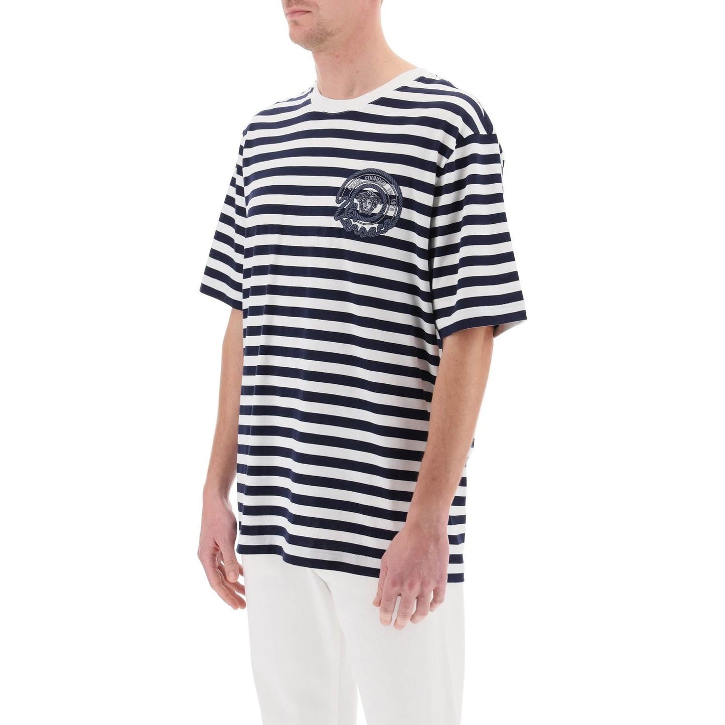 Versace nautical stripe t-shirt Topwear Versace