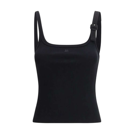 Courrèges Black Cotton Top