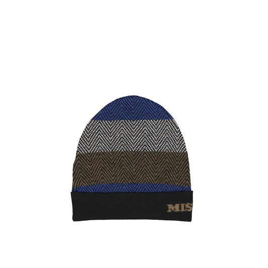 Missoni Blue Wool Beanie 1728,75611013280,Accessories,Beanie - Hats - Accessories,Blue,Hats - Accessories,Men,Missoni,New with tags,UNI