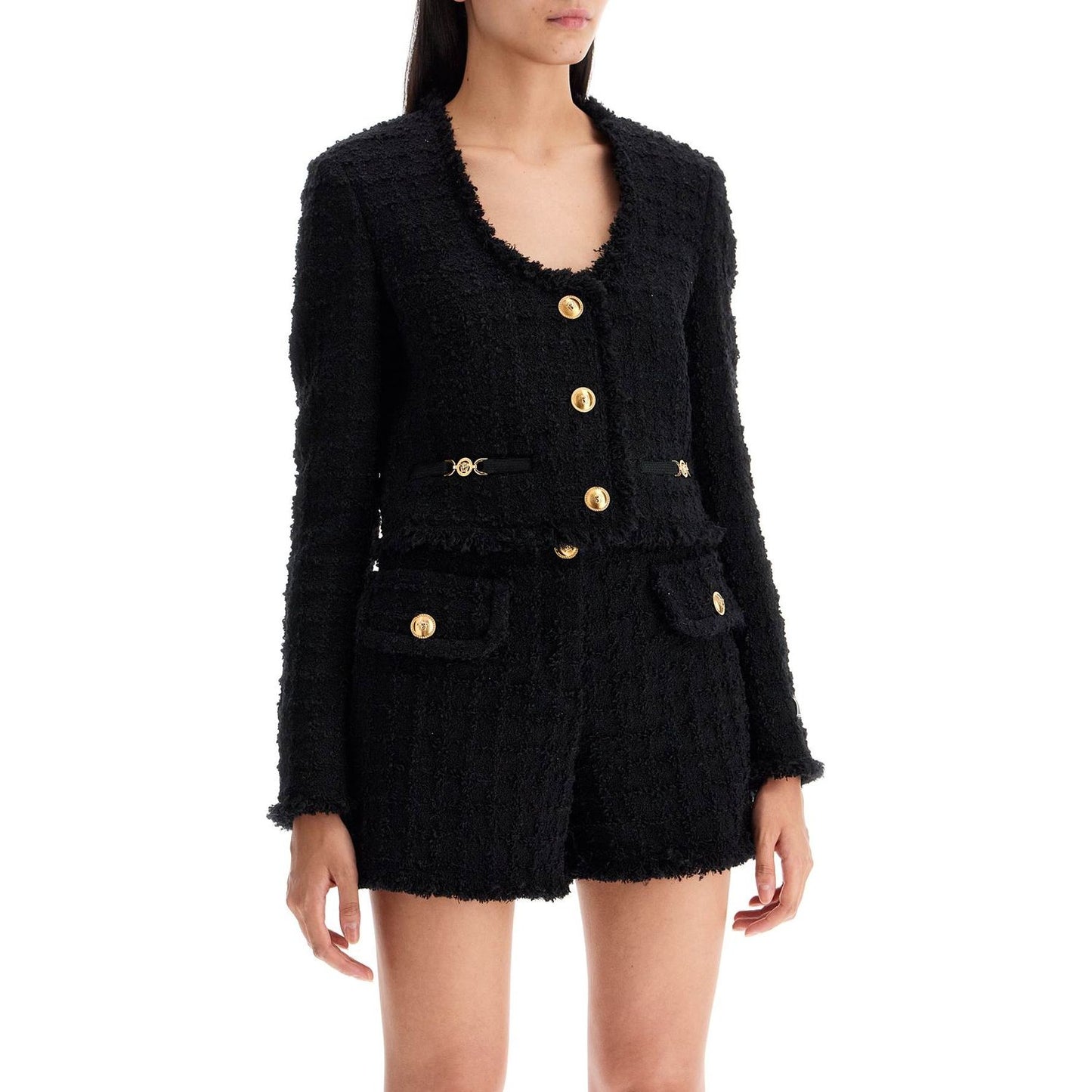 Versace short tweed heritage jacket Jackets Versace