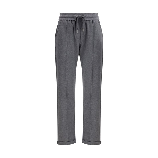 Brunello Cucinelli Gray Cotton Athletic Pants