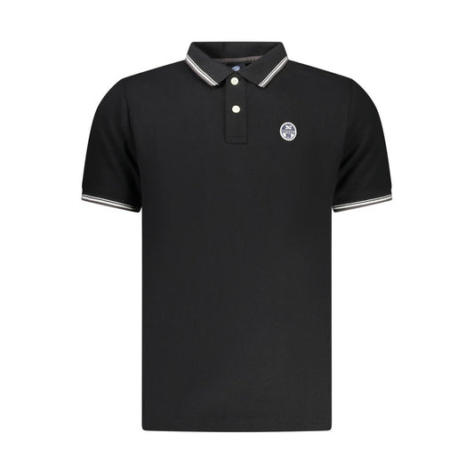 North Sails Black Cotton Men Polo