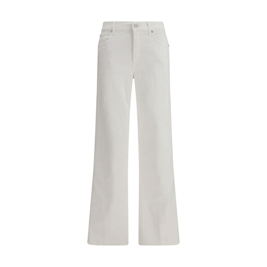 7FOR White Cotton Straight-Leg Jeans 1728,26,27,28,30,72470364320,7FOR,Clothing,Jeans Denim - Clothing,New with tags,Straight-Leg Jeans - Jeans Denim - Clothing,W24,W25,White,Women