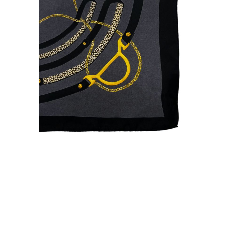 Borbonese Black Silk Women Scarf