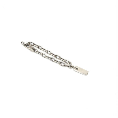 Gucci Sterling Silver Logo Plate Chain Bracelet