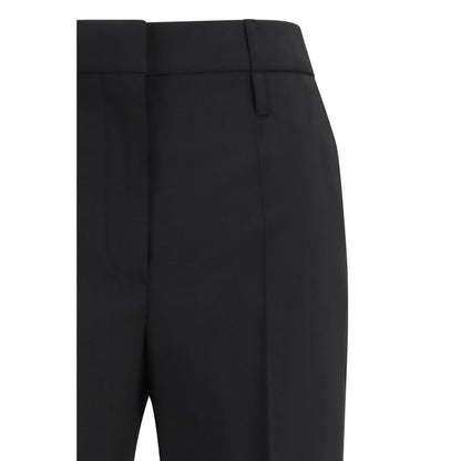 Max Mara Black Wool Flared Pants