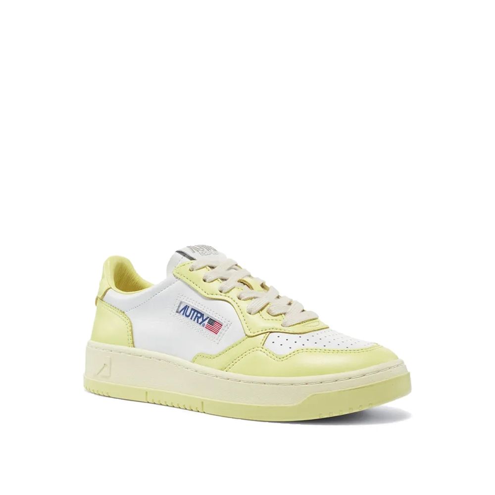 Autry White Leather Athletic Sneakers