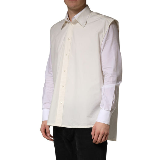 Dolce & Gabbana White MARTINI Cotton Men Dress Formal Shirt