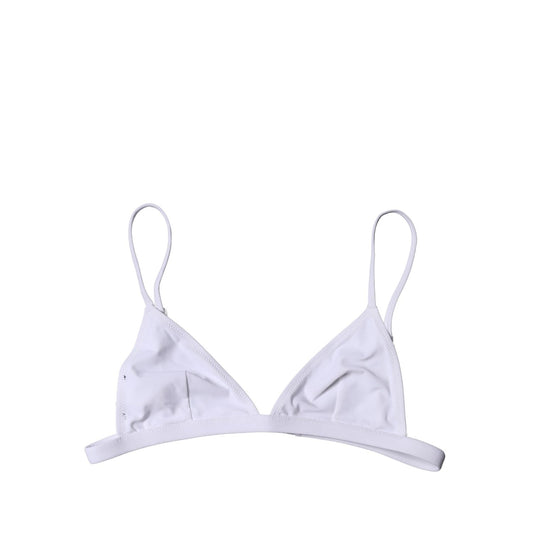 Dolce & Gabbana Top White Nylon Triangle Swimwear Beachwear Bikini