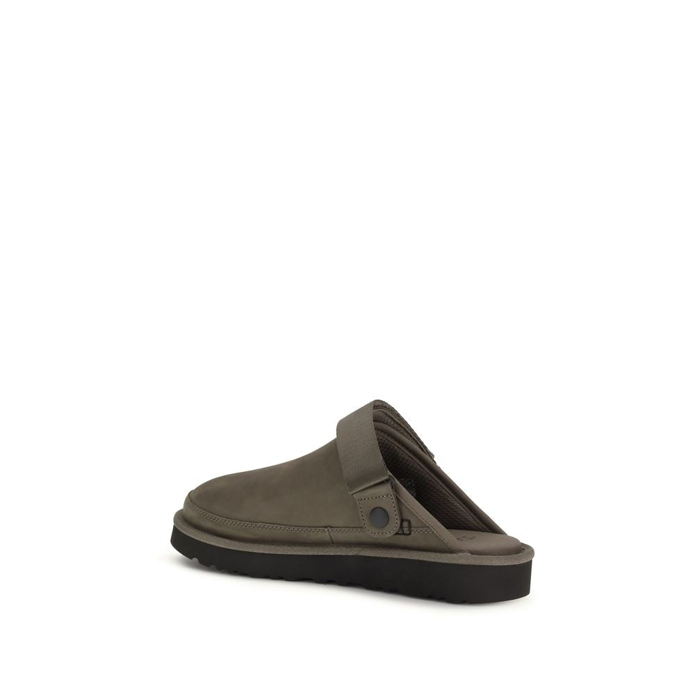 UGG Brown Calf Leather Bos Taurus Mules 1728,72470364320,Brown,EU40/US7,EU41/US8,EU42/US9,EU43/US10,EU44/US11,EU45/US12,EU46/US13,Flats - Shoes,Men,Mules - Flats - Shoes,New with tags,Shoes,UGG
