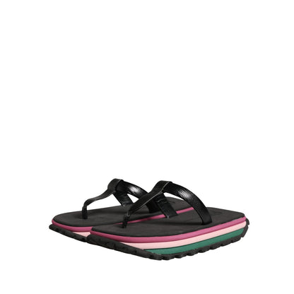 Dolce & Gabbana Multicolor Rubber Chunky Flip Flop Shoes