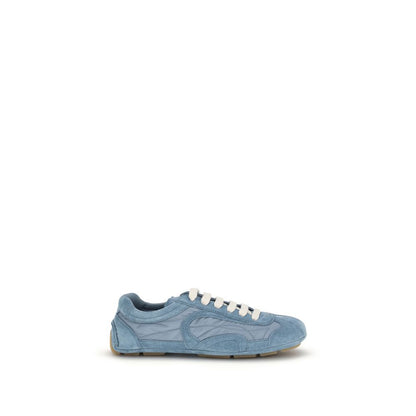 Prada Blue Lamb Ovis Aries Athletic Sneakers
