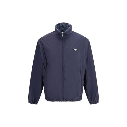 Prada Blue Recycled Polyamide Shell Jacket 1728,72470364320,Blue,Clothing,Jackets & Coats - Clothing,L,Men,New with tags,Prada,S,Shell Jackets - Jackets & Coats - Clothing