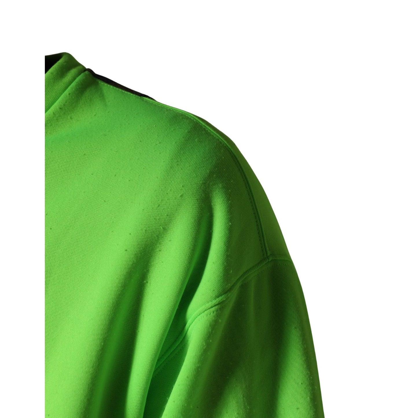 Dolce & Gabbana Green Patchwork Heart Men Sweatshirt Sweater