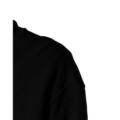 Dolce & Gabbana Black Cotton Crew Neck Sweatshirt Sweater