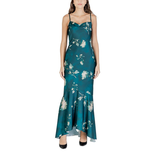 Rinascimento Bicolor Polyester Long Dress