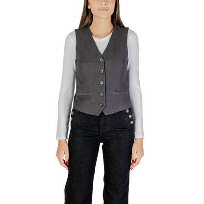 Only Gray Polyester Waistcoat 1728,34 | XXS,71956299936,Clothing,Gray,IT36|XXS,New with tags,Only,Suits & Blazers - Clothing,Waistcoats - Suits & Blazers - Clothing,Women