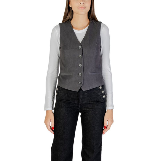 Only Gray Polyester Waistcoat 1728,34 | XXS,71956299936,Clothing,Gray,IT36|XXS,New with tags,Only,Suits & Blazers - Clothing,Waistcoats - Suits & Blazers - Clothing,Women
