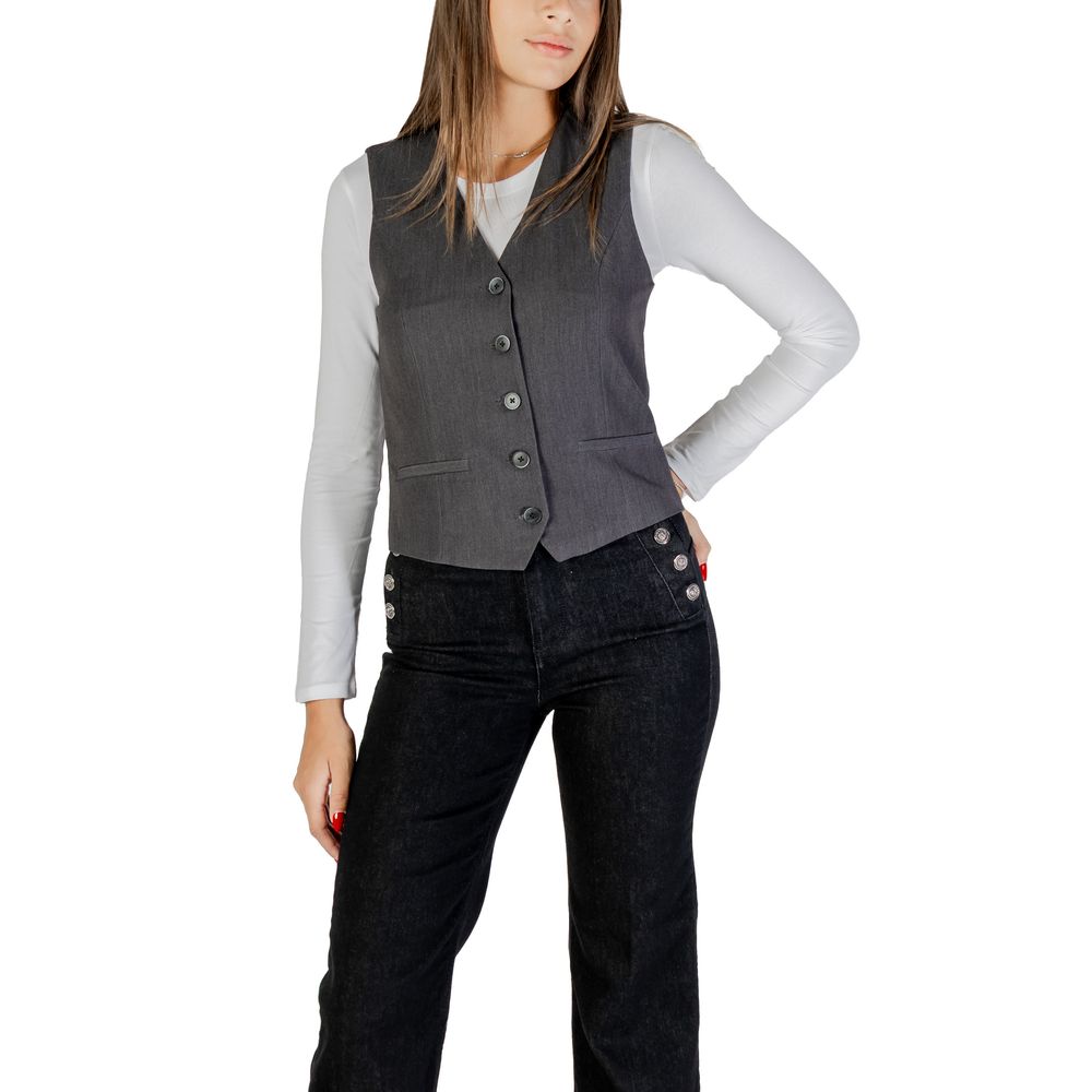 Only Gray Polyester Waistcoat 1728,34 | XXS,71956299936,Clothing,Gray,IT36|XXS,New with tags,Only,Suits & Blazers - Clothing,Waistcoats - Suits & Blazers - Clothing,Women