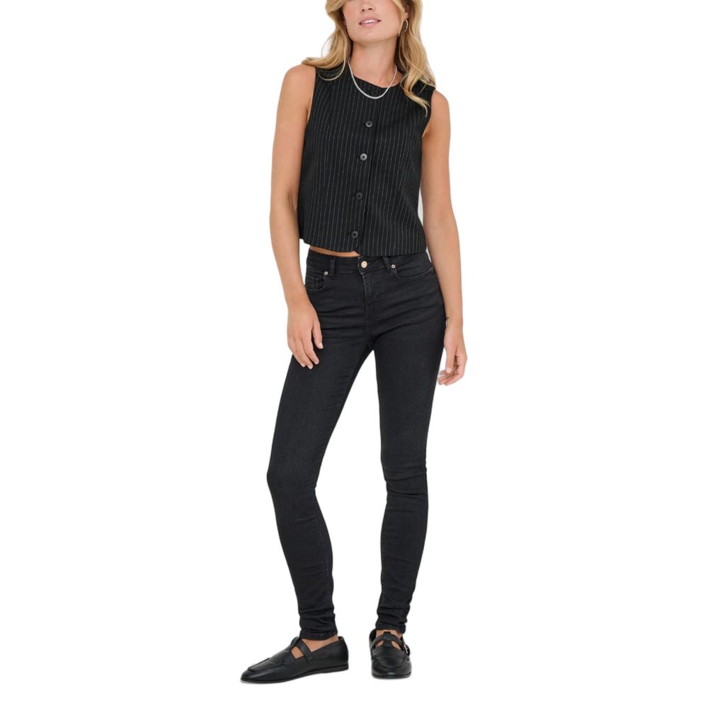 Only Black Recycled Polyester Waistcoat 1728,34 | XXS,71956299936,Black,Clothing,IT36|XXS,IT38|XS,IT40|S,New with tags,Only,Suits & Blazers - Clothing,Waistcoats - Suits & Blazers - Clothing,Women