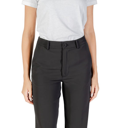 Rinascimento Black Polyester Casual Pants