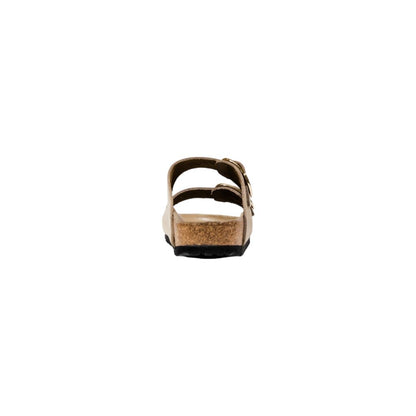 Birkenstock Beige Leather Flat Sandals