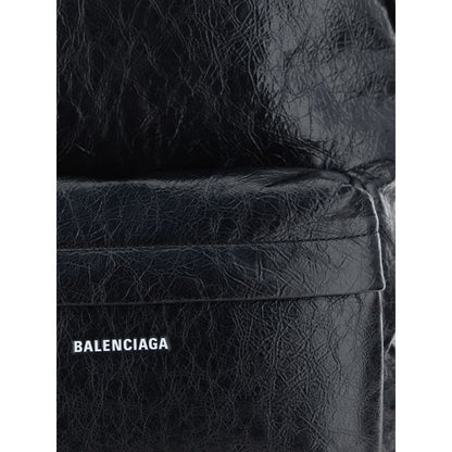 Balenciaga Black Lamb Ovis Aries Backpack