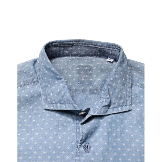 Domenico Tagliente Blue Long Sleeve Collared Casual Shirt