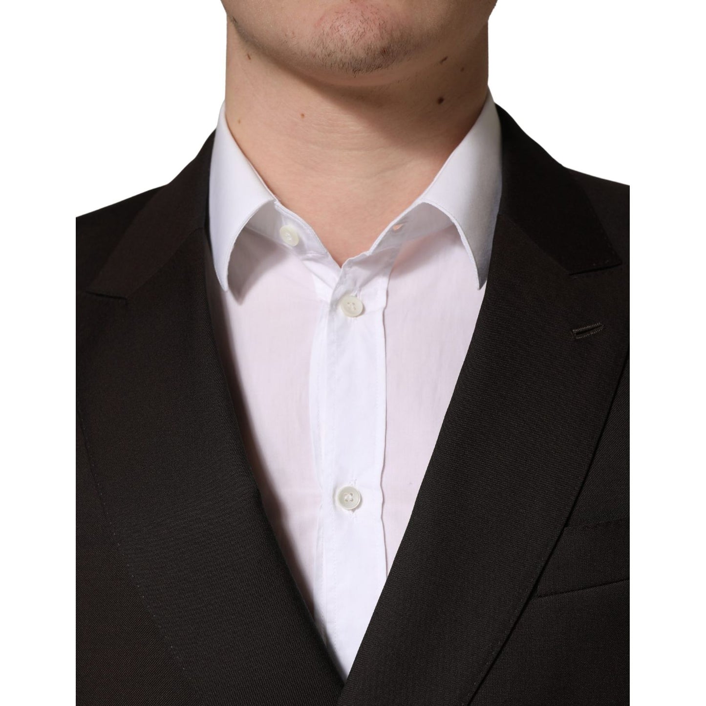 Dolce & Gabbana Dark Violet Wool Double Breasted Suit Jacket
