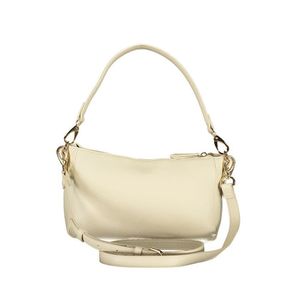 Mario Valentino Beige Polyurethane Women's Bag with Shoulder Strap