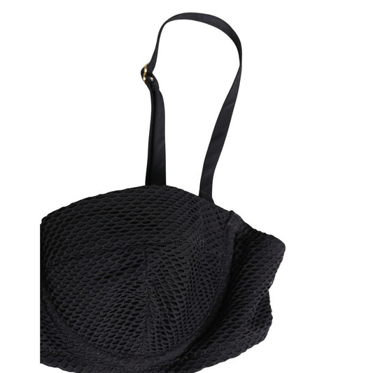 Dolce & Gabbana Black Nylon Padded Balconnet Brassiere Underwear
