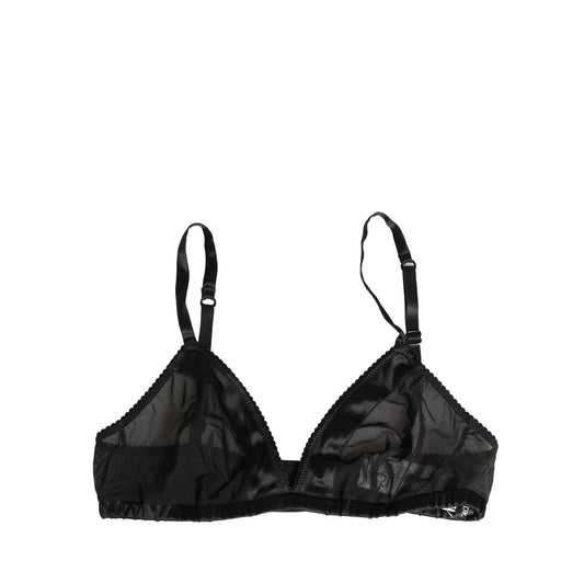 Dolce & Gabbana Black Nylon Stretch Soft Cup Brassiere Underwear