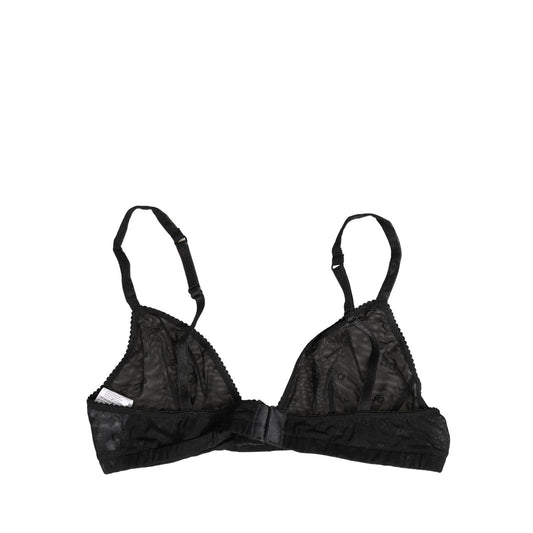 Dolce & Gabbana Black Nylon Stretch Soft Cup Brassiere Underwear