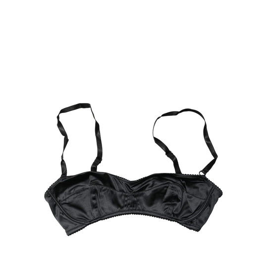 Dolce & Gabbana Black Semi-Pad Underwire Balconette Bra Underwear