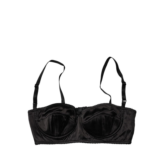 Dolce & Gabbana Black Semi-Pad Underwire Balconette Bra Underwear