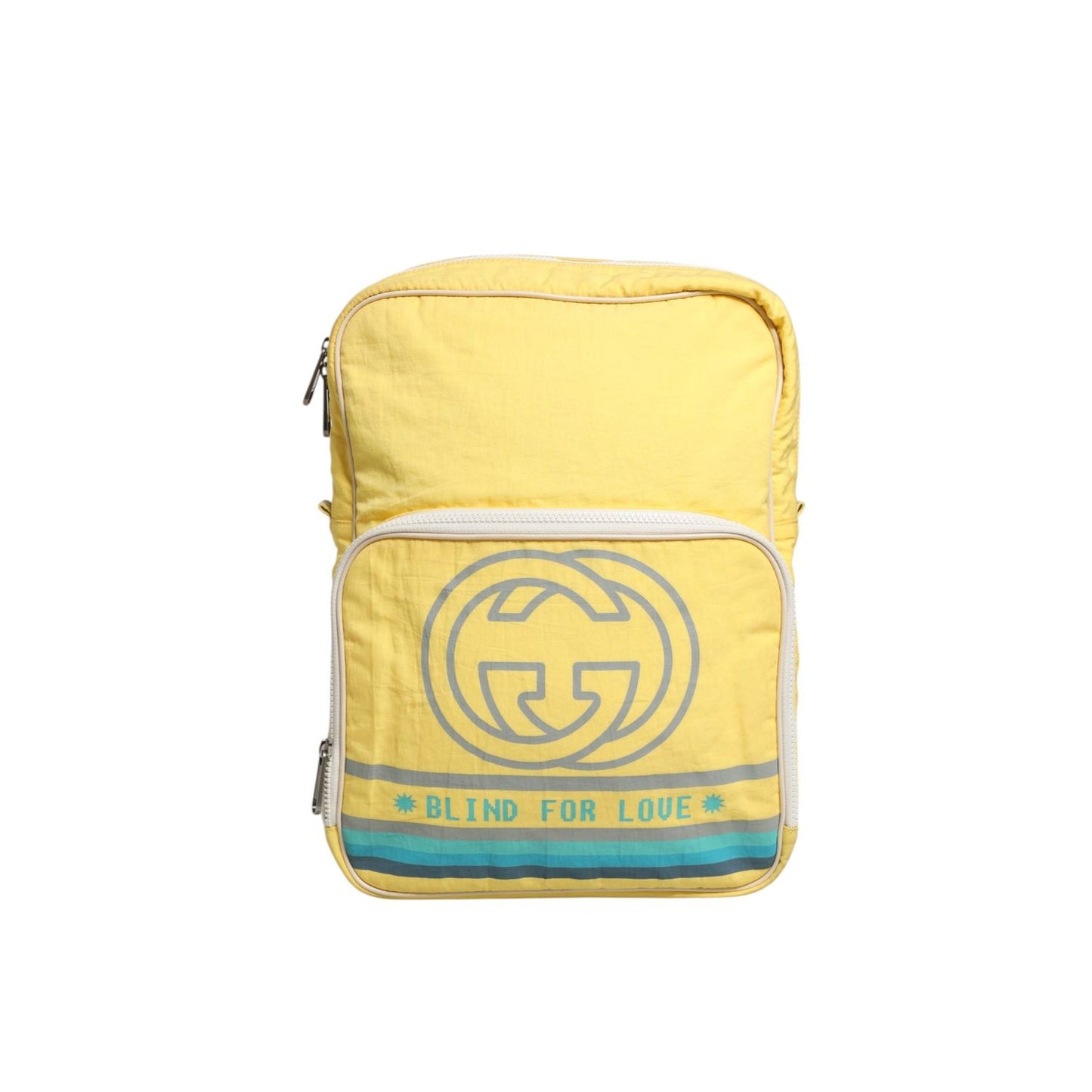 Yellow Nylon Gucci Blind For Love Backpack