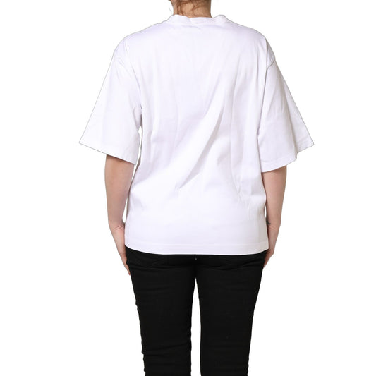 Dolce & Gabbana White I'm A Super Model Fan Print Jersey T-shirt