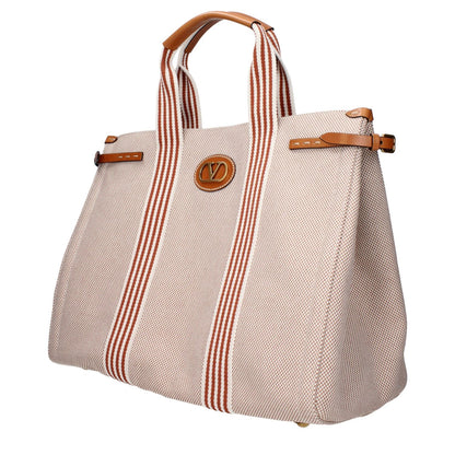 Valentino Garavani Beige Fabric Handbag