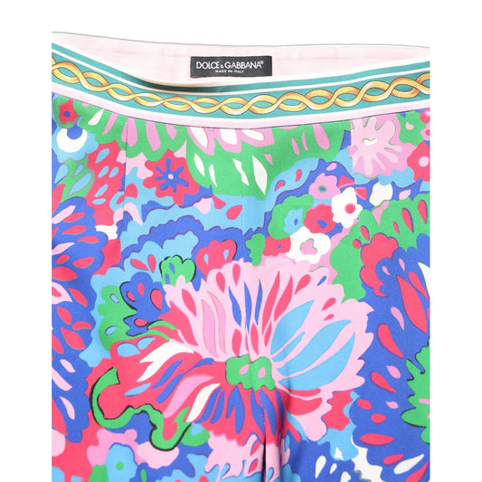 Dolce & Gabbana Multicolor Floral Stretch Jersey Leggings Pants