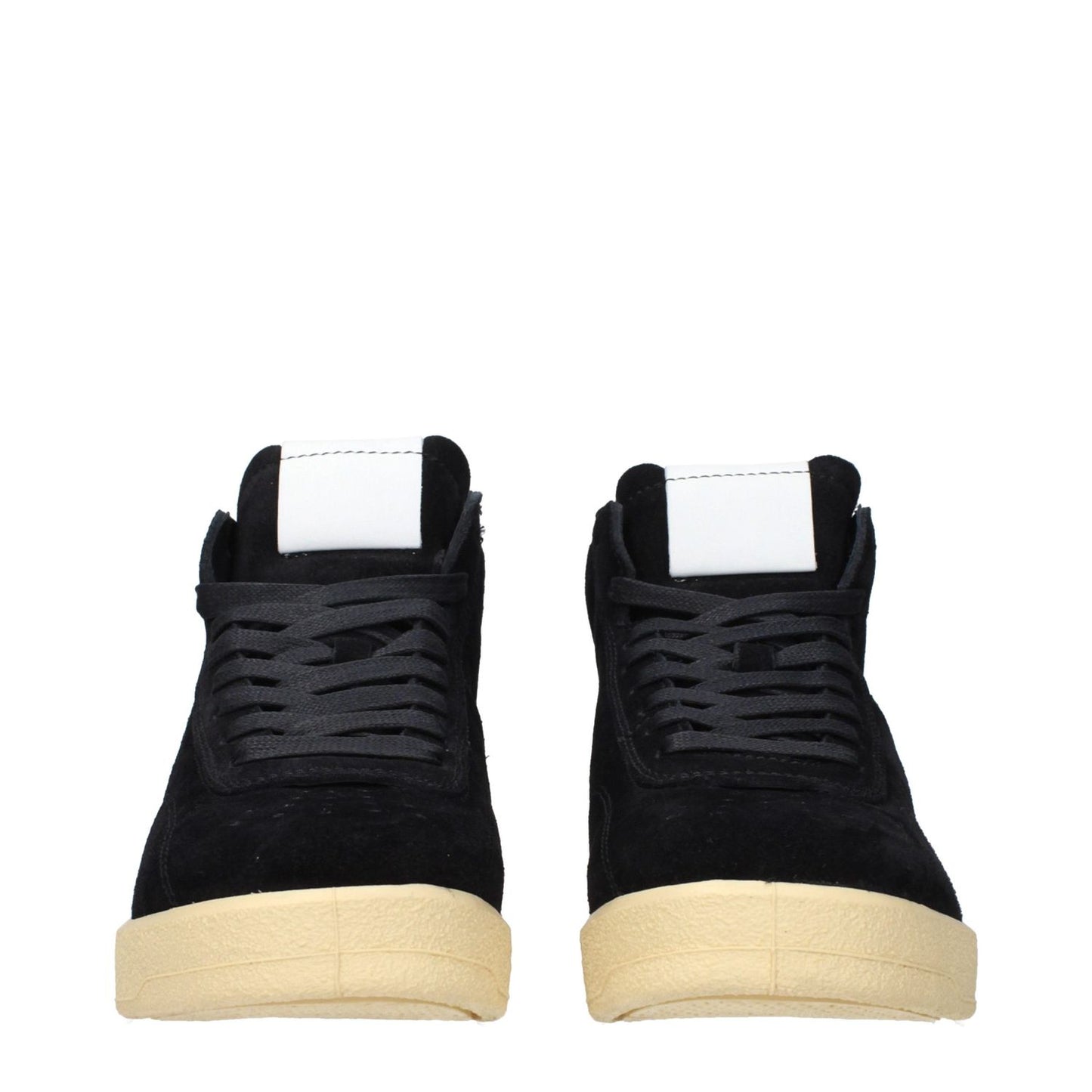 Jil Sander Black Leather High Top Sneakers