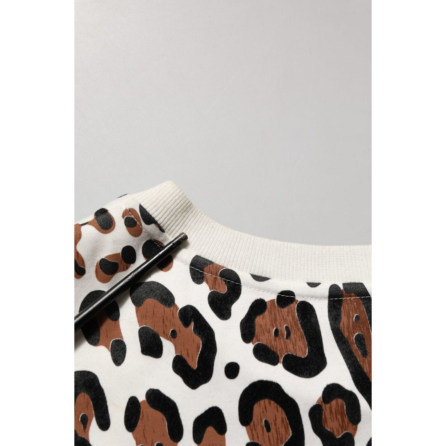 Dolce & Gabbana Multicolor Leopard Print Crew Neck T-shirt