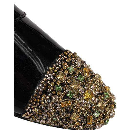 Dolce & Gabbana Black Embellished Men Derby Dress Formal Shoes