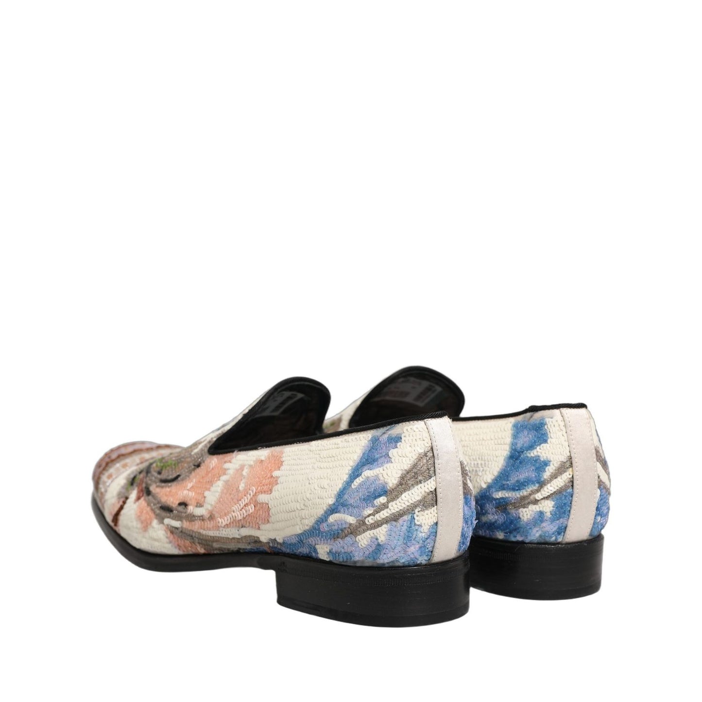 Dolce & Gabbana Multicolor Sequin Embroidered Loafers Shoes